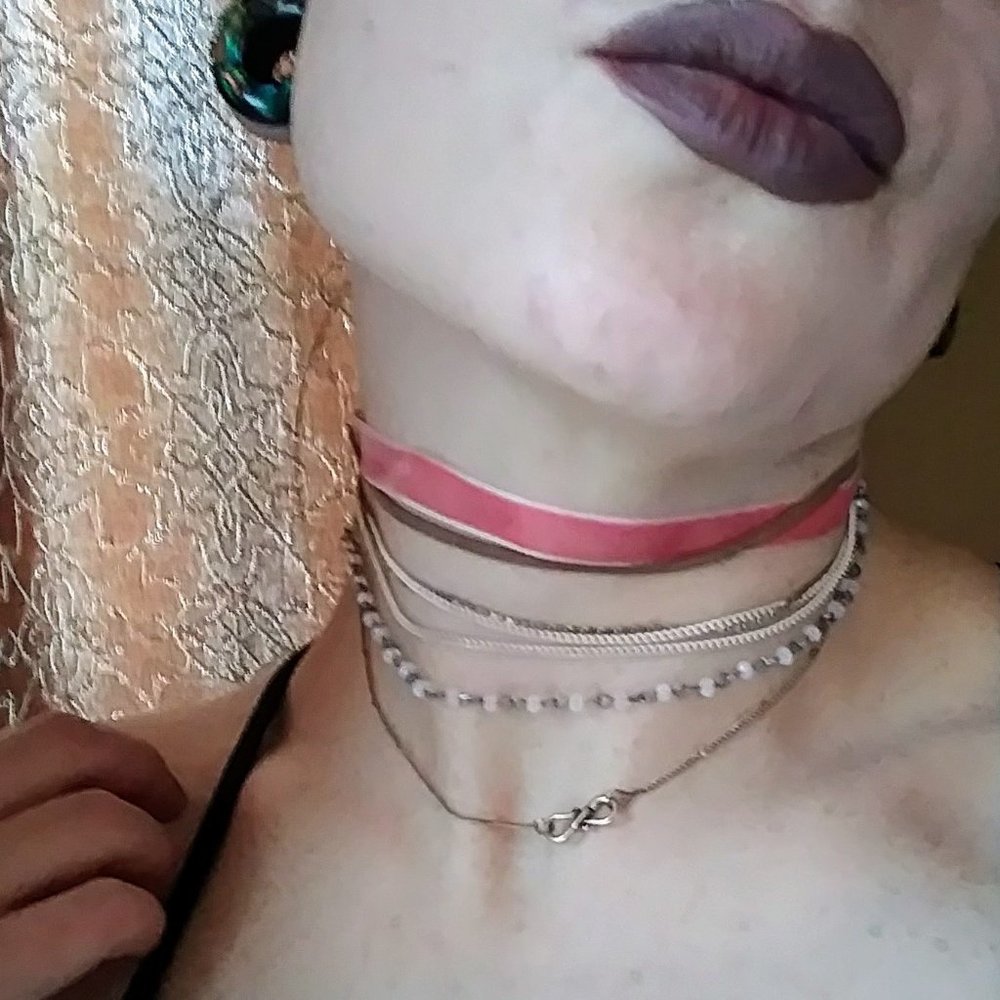 Free people Boho 7 strand beaded velvet choker collar - Picture 2 of 7